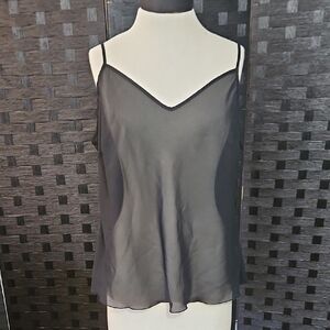 Notations Elegant Black Semi Sheer Women's Cami Size XL